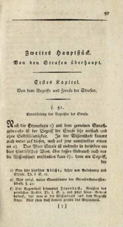 Zweites Hauptstück. Von den Strafen überhaupt