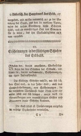 10. Erscheinungen in der flüchtigen Schichte des Erdballs