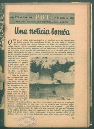Una notcia bomba