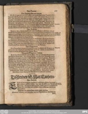 LXXIII. Tischreden D. Mar: Luthers/ Von Gelerten.