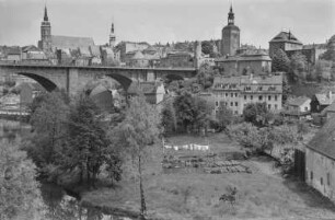Bautzen. Blick auf die Friedensbrücke