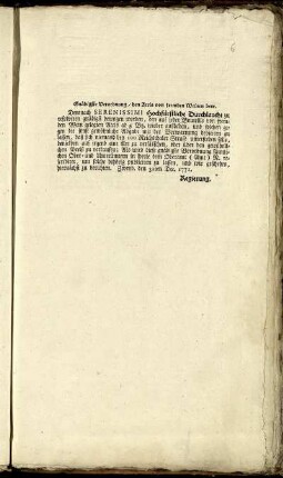 Gnädigste Verordnung, den Accis von fremden Weinen betr. : Zweyb. den 31ten Dec. 1771