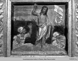 Thronende Madonna mit Kind : Auferstehung Christi