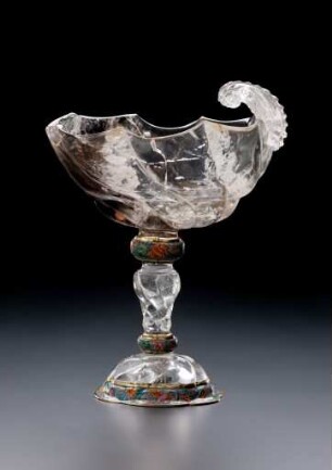 Fußschale aus Quarz, Johann Wilhelm Heel (1637-1709), Nürnberg, zweite Hälfte 17. Jahrhundert