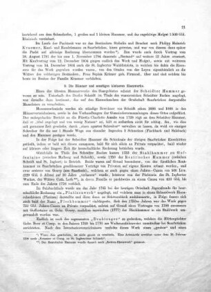 9. Die Hämmer und sonstigen kleineren Eisenwerke