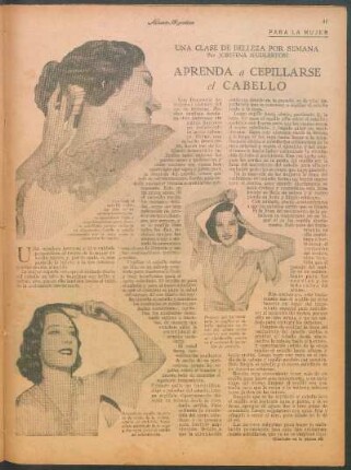 Aprenda a cepillarse el cabello : Una clase de belleza por semana