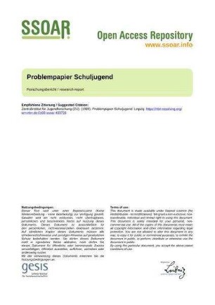 Problempapier Schuljugend