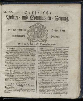 Nr. 103, Mittwoch den 26sten December. 1821