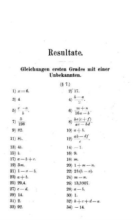Resultate.