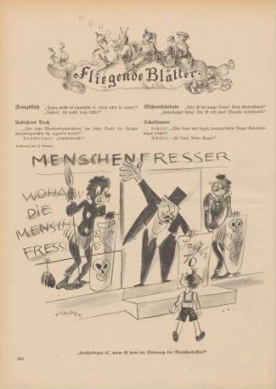 "Entschuldigen S', wann ist denn die Fütterung der Menschenfresser?"