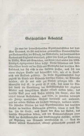 Geschichtlicher Ueberblick.