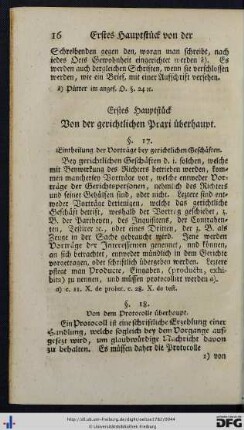 Erstes Hauptstück. Von der gerichtlichen Abhandlung überhaupt.
