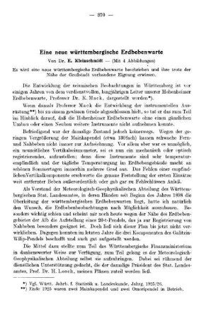 Eine neue württembergische Erdbebenwarte