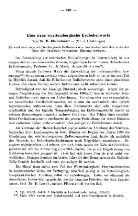 Eine neue württembergische Erdbebenwarte