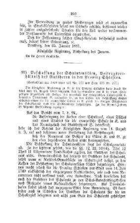 Beschaffung der Schulutensilien, Beitragsverhältniß des Gutsherrn in der Provinz Schlesien : [IV. Elementarschulwesen]