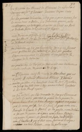 Brief von Lambert Xhrouet an Johann Friedrich von Uffenbach, Ohne Ort, 1751