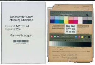 Entnazifizierung August Gansweith , geb. 15.05.1905 (Faerber)