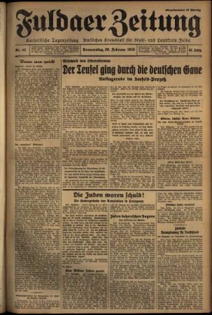 Ausgabe vom Donnerstag, den 20. Februar 1936.