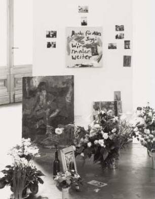 Gedenkarrangement zum Tod des Malers Siegfried Klotz
