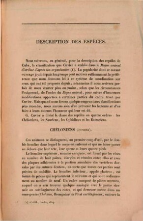 Histoire physique, politique et naturelle de l'île de Cuba, Partie 3. Reptiles
