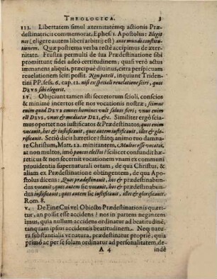 Dispvtatio Theologica, De Divina Praedestinatione Ac Reprobatione