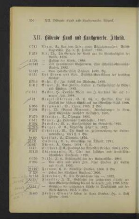 XII. Bildende Kunst und Kunstgewerbe. Ästhetik.