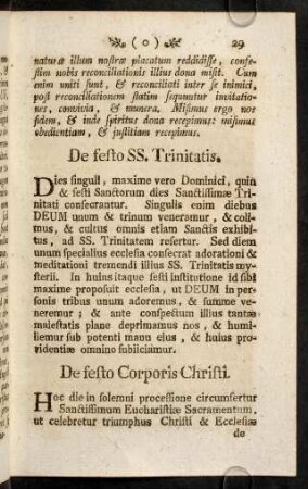 29-38, De festo SS. Trinitatis; ...