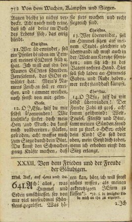 XXXII. Von dem Frieden und der Freude der Glaeubigen.