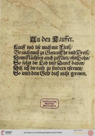 An den Kauffer