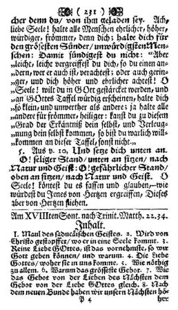 Am XVIII ten Sont. nach Trinit. Matth. 22.34