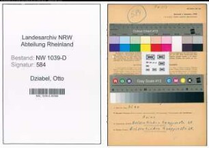 Entnazifizierung Otto Dziabel , geb. 01.06.1900 (Autoschlosser)