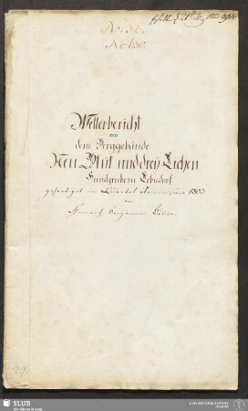 Wetterbericht von dem Berggebäude Neu Glük und drey Eichen Fundgrube zu Erbisdorf - 17.6537 4.