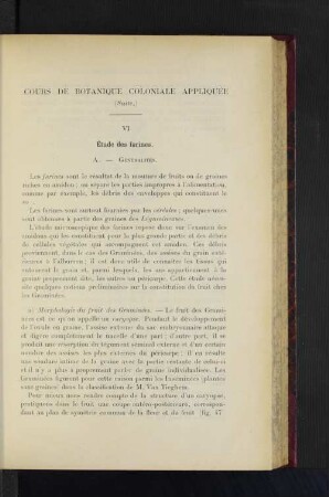 Cours De Botanique Coloniale Appliquée.