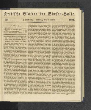 92. 2. April 1832