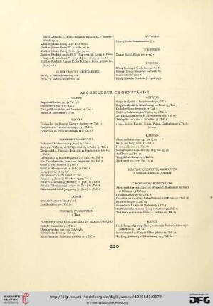 Abgebildete Gegenstände