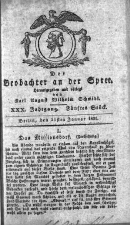 5. Stueck, 31. Januar 1831