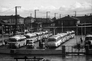 Freiburg: Omnibusbahnhof von der Haslacher Brücke