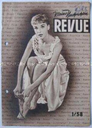 Erste Nummer des propagandistischen Unterhaltungsblattes aus der DDR für Bevölkerung der Bundesrepublik und West-Berlins "Kleine Nachrichten Revue"