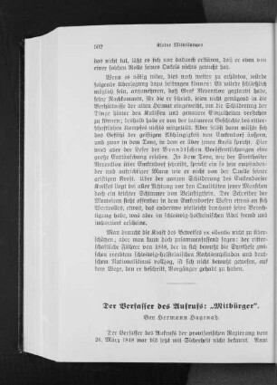 Der Verfasser des Aufrufs: "Mitbürger".