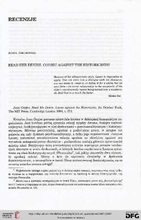 8: Read her desire : copjec against the historicists?