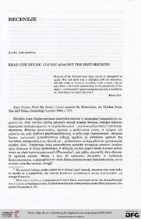 8: Read her desire : copjec against the historicists?
