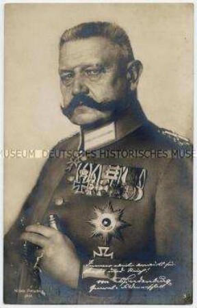 Paul von Hindenburg, mit Zitat