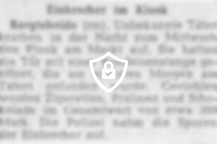 Einbrecher im Kiosk