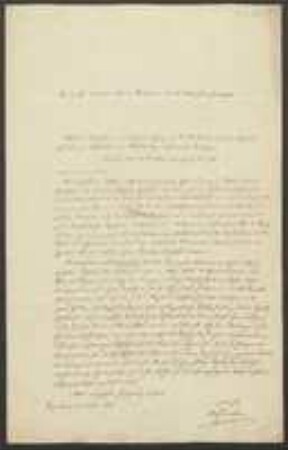 Brief von August Emanuel Fürnrohr