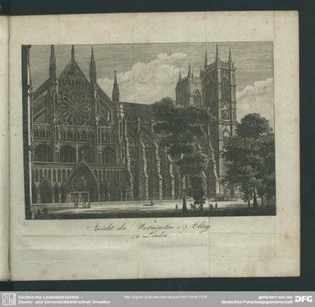 Ansicht der Westminster-Abtey zu London