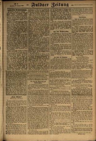 Zweite Ausgabe vom Samstag, den 13. Januar 1923.