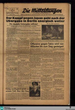 Süddeutsche Mitteilungen : alliiertes Nachrichtenblatt