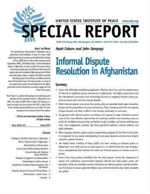 Informal dispute resolution in Afghanistan
