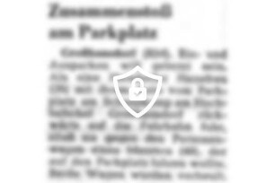 Zusammenstoß am Parkplatz
