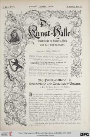 2: Die Privat-Gallerien in Deutschland und Oesterreich-Ungarn : I. Die Gallerie Ravené in Berlin